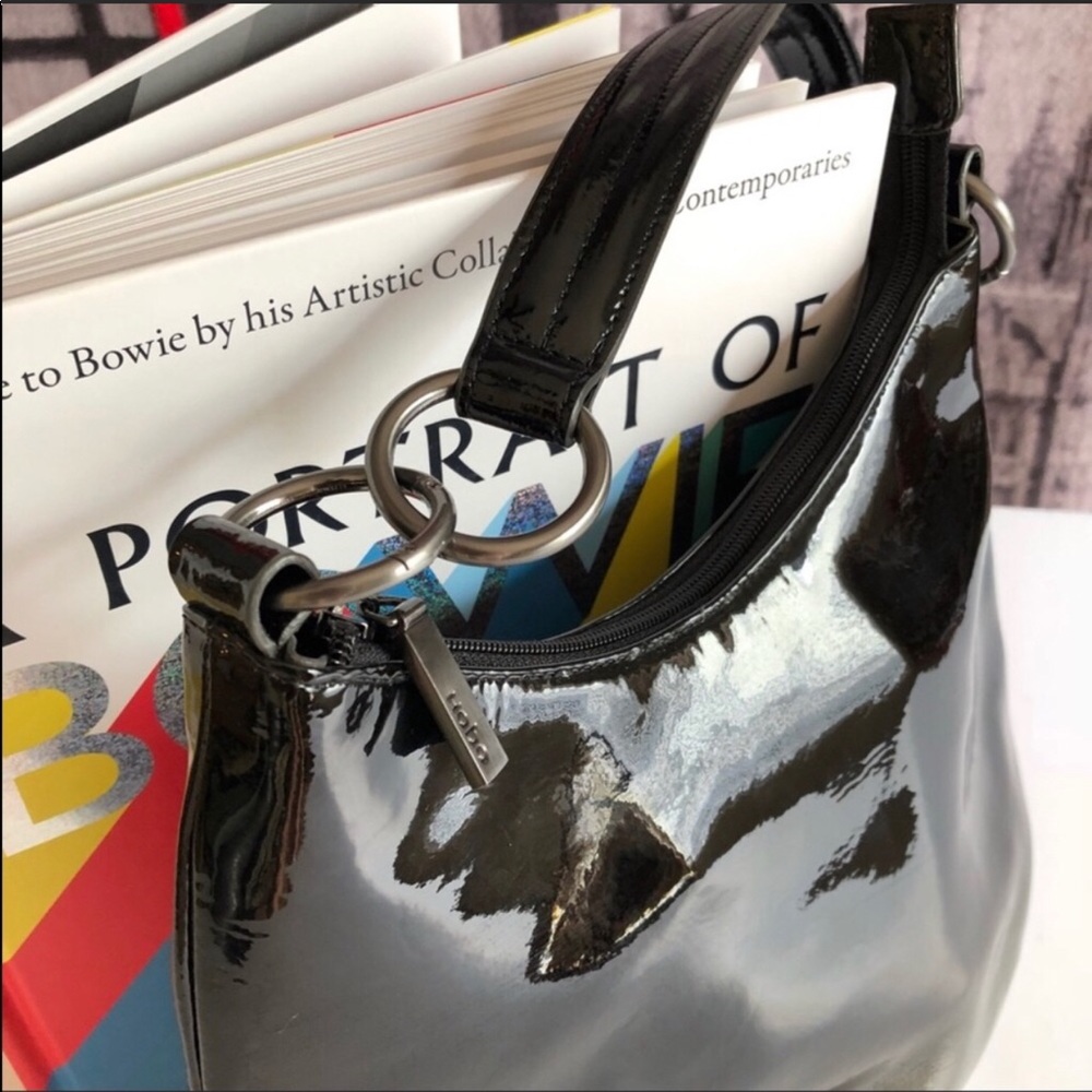 HOBO International Black/Grey Ombré Patent bag